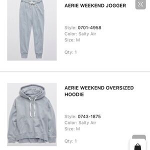 Aerie Salty Air weekend Jogger and Hoodie Set